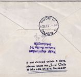 Bulgarien - Lufthansa-Ost Erstflug Berlin/Ost Sofia Lupo-Einschreibebrief 2.4.63