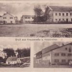 Bayern - Kreuzstraße (Holzkirchen) Gasthof etc. sw-Mehrbild-AK ca. 1910