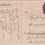 Bayern - Holzkirchen farb. Briefmarken-Passepartout-Präge-AK gelaufen 1913