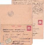 Bayern - 10/10 Pfg. Wappen Ganzsache Doppelkarte i.d. SCHWEIZ Betzigau 1896
