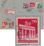 Bizone - FZ-Fremdverwendung Einschreibebrief Tann (Rhön) - Elsterwerda 5.12.49