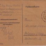 DR - Eutin 8.7.45 Korpsgruppe v. Stockhausen Feldpostkarte n. Netphen
