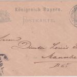 Bayern - 2 Pfg. Rauten Ganzsache Nachbarortsverkehr Ludwigshafen Mannheim 1900