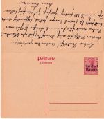 Bayern - 10/10 Pfg. Germania/Freistaat Ganzsache Doppelkarte Kitzingen 1919