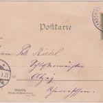 Bayern - Föching Gasthaus Ortsansicht etc. Mehrbild-Farblitho gelaufen 1899