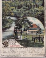 Bayern - Weyarn Münchner Erziehungsanstalt farb. Mehrbild-AK gelaufen ca. 1900
