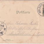 Bayern - Föching Gasthaus Ortsansicht etc. Mehrbild-Farblitho gelaufen 1897 Text