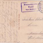 Bayern - Wall b. Miesbach Schulhaus sw-AK gelaufen/Posthilfstelle ca. 1910