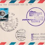 DDR - Interflug Erstflug Berlin Prag 2.11.63 SST Tereschkowa/Gagarin i.d. DDR