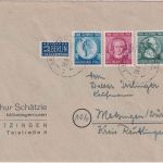 FZ/Rheinl.-Pfalz - 200. Geb. Goethe Satz philat. Ortsbrief Metzingen 30.8.49