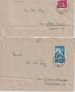 FZ/Rheinl.-Pfalz - Hilfswerk Ludwigshafen 2 Briefe/Einzelfrankaturen Mainz 1948