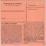 BRD - 70 Pfg Heuss I senkr. Paar Paketkarte Röllfeld ü. Miltenberg 20.1.55