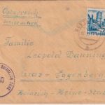 FZ/Württ. - 75 Pfg. 1.Ausgabe Zensurbrief n. ÖSTERREICH Reutlingen Graz 13.12.47