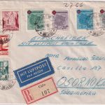 FZ/Württ. - Deutsches Rotes Kreuz Satz u.a. Lupo-Einschreibebrief n. CHILE 1949