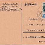 FZ/Württ. - 10 Pfg. 200. Geb. Goethe Karte Friedrichshafen - Biberach 23.2.50
