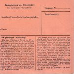 BRD - 80+30 Pfg. Heuss I Paketkarte Wörth - Würzburg 21.12.54