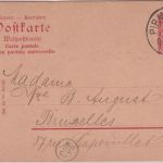 Bayern - 10 Pfg. Rauten Ganzsache n. BELGIEN Pirmasens - Brüssel 1907