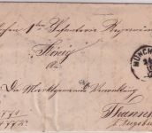 Bayern - München 24/10 K1 Militariabrief n. Thannhausen b. Augsburg 1867