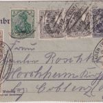 DR - 15 Pfg. Germania Ganzsache+Zusatz Kartenbrief Bahnpost 1920