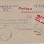 DR - Gotenhafen 10.8.44 Marine-Nachrichtenmittelarsenal Einschreibebrief