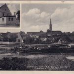 Sachsen-Anhalt - Gr. Wirschleben Gasthof sw-Mehrbild-Foto-AK Landpoststele 1938