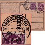 DR-Infla - Friedersdorf (Kr. Bitterfeld) 26.7.23 KOS Karte n. Osnabrück