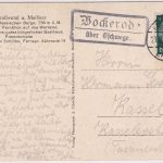 DR - Vockerode ü. Eschwege Landpost-Ra2 Ansichtskarte n. Kassel 1933