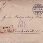 DR - Dessau 12.12.11 Herzogliche Angelegenheit/Orts-Einschreibebrief