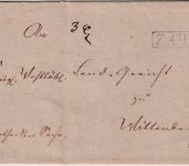 Preussen - Zahna Ra1 Dienstbriefhülle n. Wittenberg ca. 1825