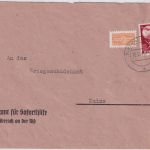 FZ/Württ. - 20 Pfg. 75 J. UPU + WoBa Brief Biberach a/R. - Mainz 12.12.49