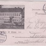 DR - Rossla Kyffhäuser-Hotel Firmenkarte (rs. Kaiser Wilhelm Denkmal) 1902