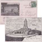 DR - Rossla Kyffhäuser-Hotel Firmenkarte (rs. Kaiser Wilhelm Denkmal) 1902