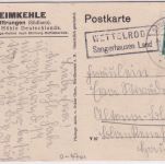 DR - Wettelrode Sangerhausen Land Landpost-Ra2 Karte n. Altona 1930
