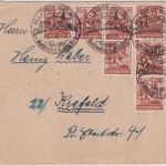 All.Bes./Währungsreform - 10x24 Pfg. Arbeiter Brief Allstedt (Helme) 3.7.48