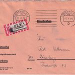 BRD - Hamburg Postsparkassenamt Einschreiben/Postsache n. Lüneburg 11.8.75