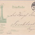 DR - Halstenbek 1909 illustr. Firmen-Drucksachenkarte n. Fischbachau
