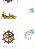 BRD - Kiel 1972/1987 9 versch. Privatganzsachen mit Ortsbezug