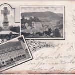 Sachsen - Stollberg a/Harz Hotel Kanzler etc. sw-Mehrbild-AK gelaufen 1902
