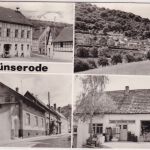 Thüringen - Günserode Konsum Gasthaus etc. sw-Mehrbild-Foto-AK gelaufen 1983