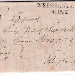 Preussen - Weissenfels 4. OCT L2 Francobrief n. Weißensee 1817 - mit Inhalt