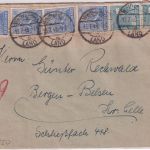 All.Bes./Währungsreform - 4x50+2x20 Pfg. Arbeiter Brief Weißenfels Land 13.7.48