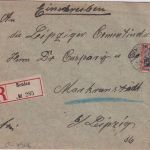 DR - 30 Pfg. Germania Einschreibebrief Reuden - Markranstädt 1908