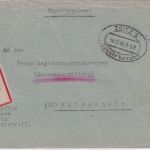 All.Bes. - Zeitz 1 Gebühr bezahlt 14.12.45 Einschreibebrief n. Hildesheim