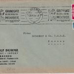 BRD - Bremen 1954 "Grundstz bei der Politik - Mitarbeit nicht nur Kritik" Brief