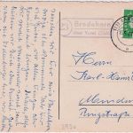 BRD - (23) Bredehorn ü. Varel Landpost-Ra2 Karte n. Minden 15.5.61