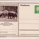 BRD - 10 Pfg. Heuss Medaillon Bildganzsache Zoo Hannover Elephanten ungebraucht