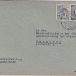 All.Bes. - 12+12 Pfg. Arbeiter/Ziffer Brief Vöhrum ü. Peine - Hannover 1947