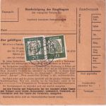 BRD - 3x70+10 Pfg. Bed. Deutsche Eilboten-Paketkarte Handorf ü. Peine 1962