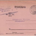 DR - Neuss 2 Land 1934 Postsache/Rückschein n. München