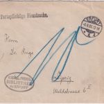 DR - Erfurt 1905 portopfl. Dienstbrief (Kgl. Preuss. Bibliothek) n. Leipzig